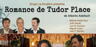 GRUPO LA ESCALERA presenta «ROMANCE DE TUDOR PLACE» de ALBERTO ADELLACH con Marina PARDO RUIZ, Julio SARRAT, Luis M. PONTHOT, Miguel ZUBIRI y Juan P. MORINO. Adaptación y Dirección, Julio SARRAT.